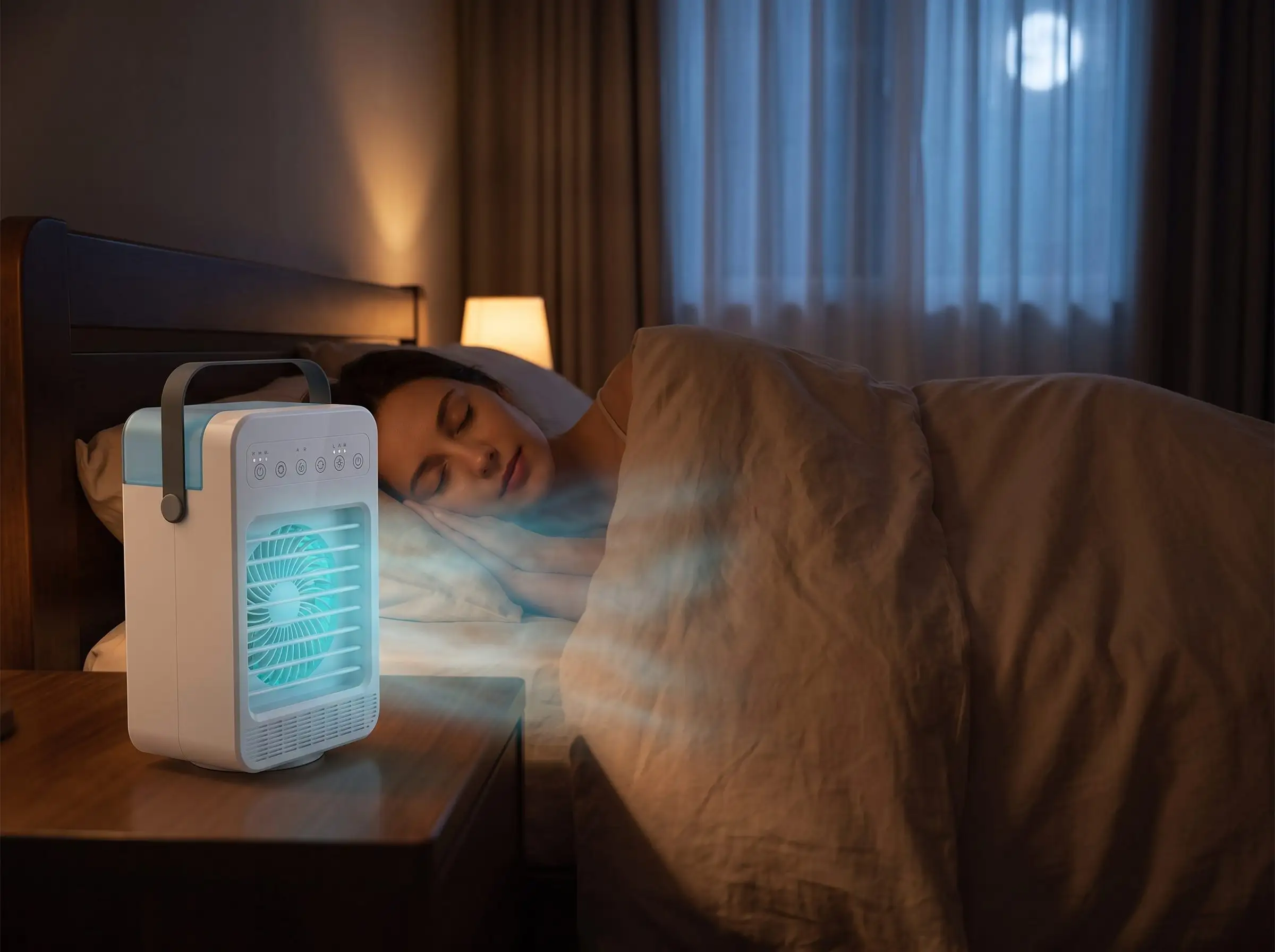 Rafraîchisseur d'air CoolJet transporté d'une pièce à l'autre