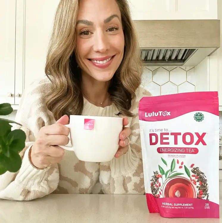 Lulutox thé détox composition – sachets de thé pyramidaux à la pêche